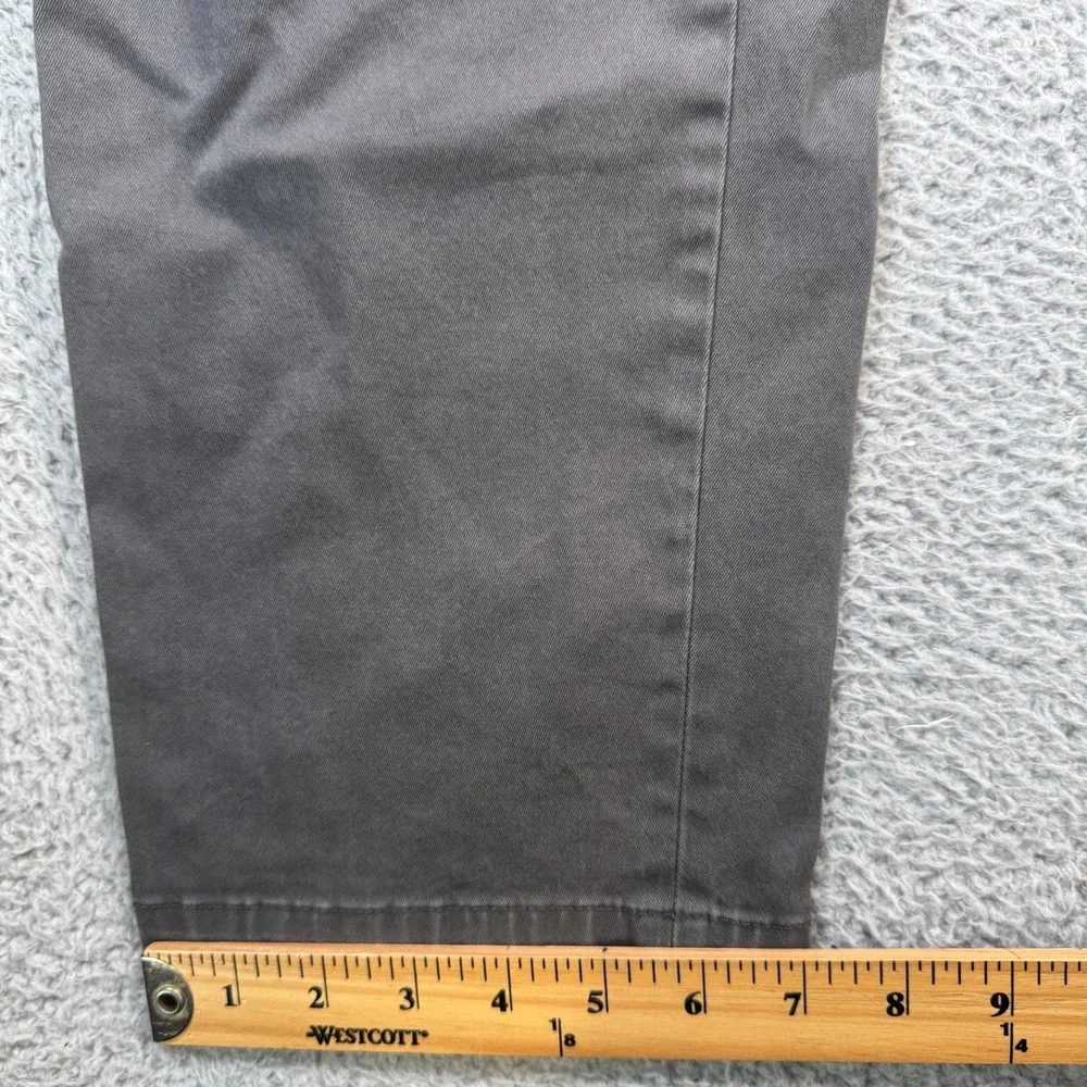 Banana Republic Mens Tapered Chino Pants Charcoal Gray Stretch 38x32
